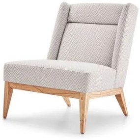 Poltrona Fixa Sam Base Freijó Tecido Cinza Listrado 75cm - 62437 Sun House