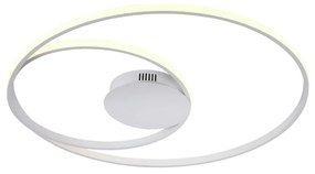Plafon Roulette Redondo Entrelaçado Ø54Cm Led 45W 3000K Bivolt Branco... (Branco)