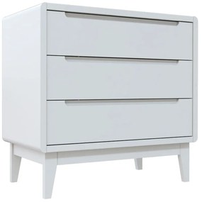 Cômoda Bo 3 Gavetas - Branco com Pés Branco