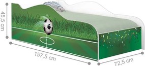 Mini Cama Infantil 157,5x72,5cm com Proteção Lateral Personagens K02 - D'Rossi - COPA FUTEBOL