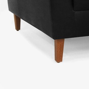 Poltrona Decorativa Gabriela Suede Preto