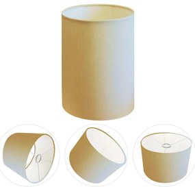 Cúpula Abajur Cilíndrica Cp-7006 Ø18x25cm Algodão Crú