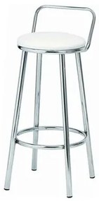 Banqueta Compass Assento Dunas Branco Cromada 70 cm (ALT) - 55778 Sun House