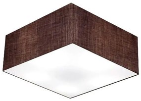 Plafon Quadrado Md-3053 Cúpula em Tecido 21/60x60cm Café - Bivolt