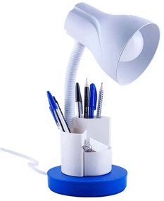 Luminária de Mesa Spiralle Azul Porta Lápis E27 Bivolt