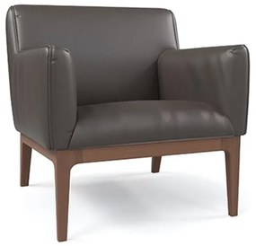 Poltrona 1 Lugar - Lara Couro Natural Marrom