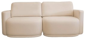 Sofá 2 Lugares Orgânico 214cm Modulado para Sala Brumma Bouclê  K01 - D'Rossi - Bege