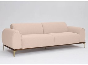 Sofá 3 Lugares Tóquio D07 230cm Linho Mescla Bege - D'Rossi