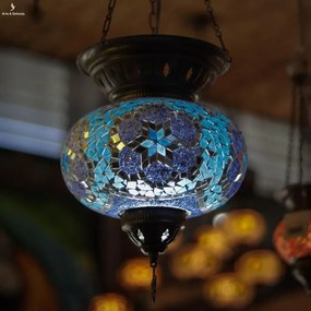 Lustre Turco Mosaico Blue Antik