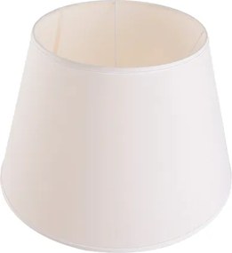 Cupula Conica Tecido Bege Boca Larga 42Cm