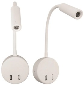 Arandela Mamba Ø9X25X3,6Cm Led 3W 3000K Ip20 Branco |Opus Hm 38827