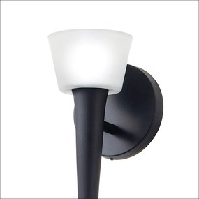 Arandela Bros 34,5X12X12,5Cm 01Xg9 Metal Alumínio E Vidro - Old Artisa... (PRETO)