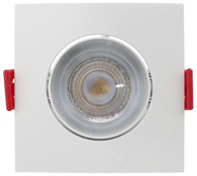 Spot De Embutir Quadrado 3W 6500K Led Bivolt 7,4X7,4X2,5Cm | Opus Eco... (Branco)