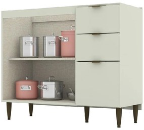 Balcão de Pia Gabinete 2 portas 3 Gavetas 1,20 MDF Essência