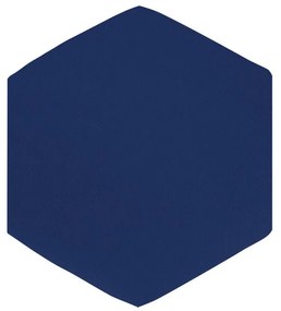 Puff Aramado Hexágono Decorativo Industrial Preto com Suede D03 - D'Rossi - Azul Marinho