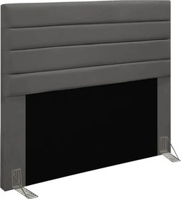 Cabeceira Casal Cama Box 140cm  para Quarto Rubi Suede M11 - D'Rossi - Grafite