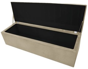 Calçadeira Munique 140 cm Casal Corano Bege - ADJ Decor