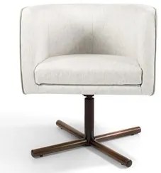 Kit 2 Poltronas Decorativas Giratórias Base Xis Madeira Betina A-48 Li