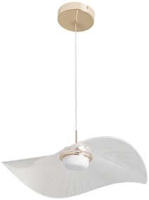 Pendente Led Aluminio Dourado 10w 3000k Sapporo