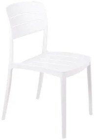 Cadeira Tramontina Amélia Branco Empilhável em Polipropileno com Proteção Antimicrobiana