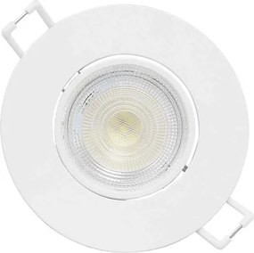 Plafon Led Embutir Redondo 6,2w Branco Luz Amarela