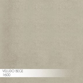 Puff Decorativo Base Gold Elsa Veludo Bege G41 - Gran Belo
