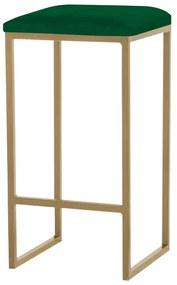 Banqueta Decorativa Billie Base Gold Suede Verde G41 - Gran Belo
