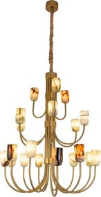 Lustre Onix E Metal Dourado Xino