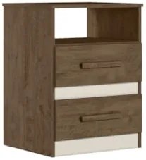 Mesa de Cabeceira Apolo Flex Castanho/Avelã/Off White - Moval