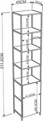 Kit 2 Estantes Livreiros Decorativas Estilo Industrial Steel Quadra Ve