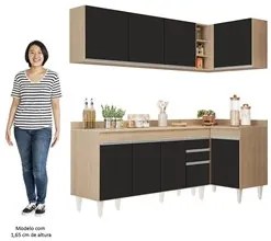 Armário de Cozinha Modulado de Canto Esquerdo 4 Peças CP50 Balcão com
