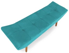 Cabeceira com Calçadeira Queen 160cm Maya Suede Turqueza - Sheep Estofados - Água