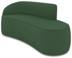 Sofá 3 Lugares Para Sala 180cm Orgânico Wendi Veludo Verde I01  - Mpoz