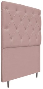 Cabeceira Estofada Liverpool 90 cm Solteiro Suede Rosê - ADJ Decor