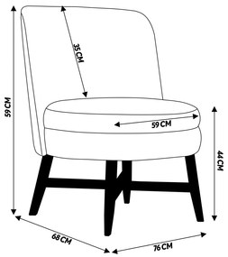 Kit 2 Poltronas Decorativas Amber Linho Bege G66 - Gran Belo