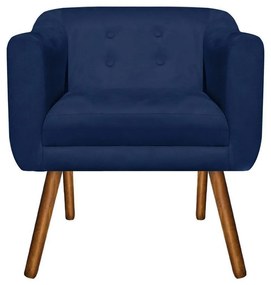 KIT 02 POLTRONAS JULIA SUEDE AZUL MARINH