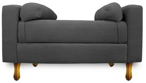 Recamier Félix King Size 195cm Linho Chumbo - ADJ Decor
