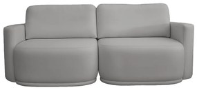 Sofá 2 Lugares Orgânico 214cm Modulado para Sala Brumma Bouclê  K01 - D'Rossi - Cinza