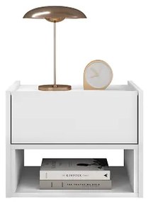 Mesa De Cabeceira Florença Branco - Casa D Móveis