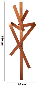Escultura Decorativa Artesanal Vertical Cobre 1,40m - D'Rossi