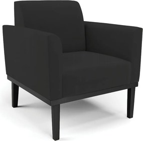 Poltrona Decorativa Isabella Pés Fixo em Madeira Preto Veludo Preto G19 - Gran Belo