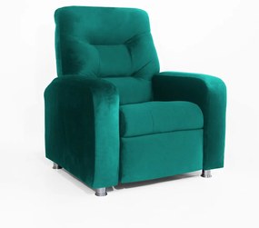 Poltrona Do Papai Reclinável Madri Suede Azul Tiffany
