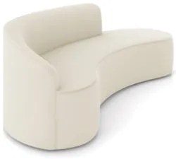 Sofá 4 Lugares Para Sala 220cm Orgânico Wendi Veludo Bege I01  - Mpoze