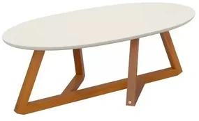 Mesa De Centro Classic Off White/Amêndoa – Tebarrot Móveis