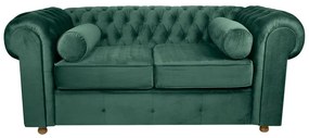 Sofá Chesterfield 02 Lugares 1.80 Veludo Garden Green - Wood Prime 33502