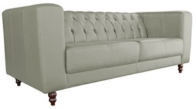 Sofá 3 Lugares Ravena 220cm Couro Verde G58 - Gran Belo