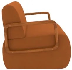Poltrona Decorativa Orgânica para Sala Kit 2 Belarus Z08 Veludo Telha