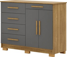 Cômoda Quarto 122cm com 2 Portas Sapateira Vitória V01 - D'Rossi - Nature e Alasca