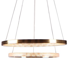 Pendente Oca Aros Duplo Ø60X4Cm / Ø40X4Cm Led 54W 3000K Bivolt | Bella... (Dourado)