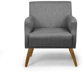 POLTRONA DIVA LINHO CINZA C-482 PES DE M